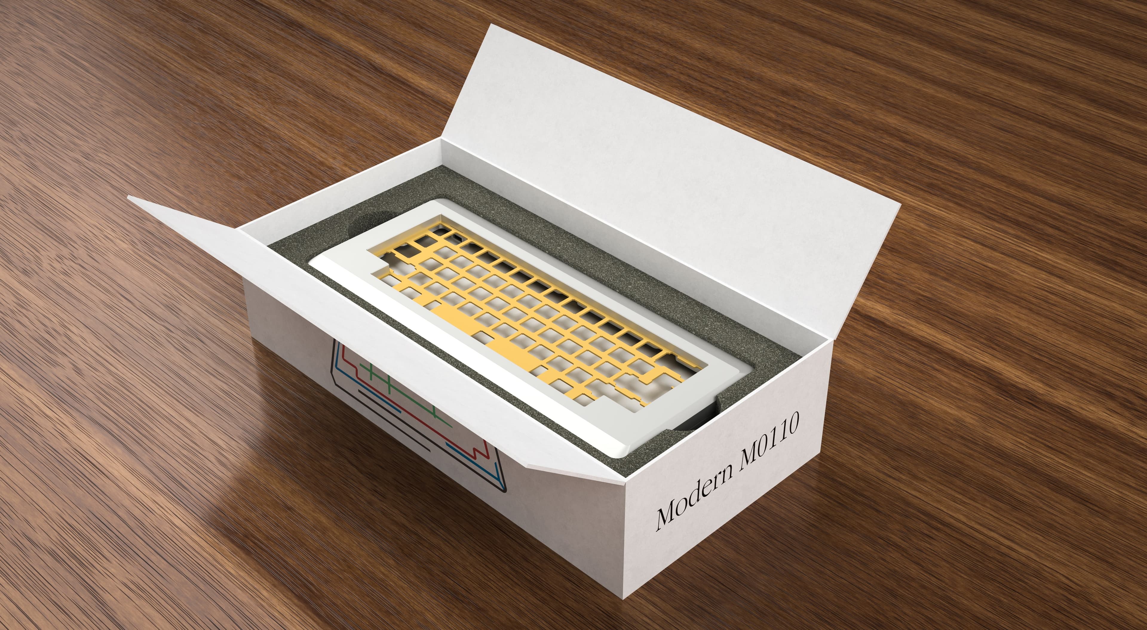 Render of Modern M0110 packaging